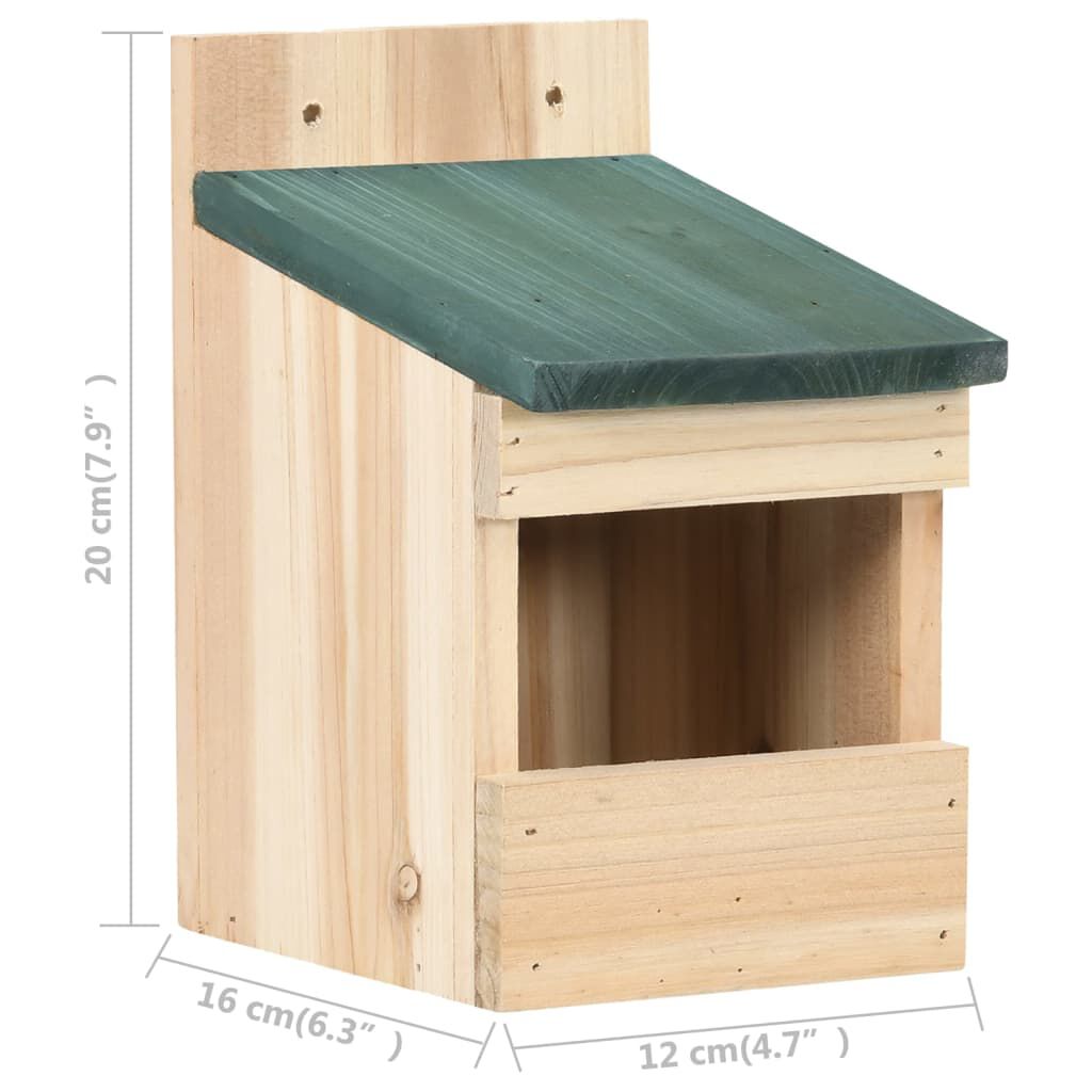vidaXL Шпаківня 4 шт 12x16x20 см Дерево Ялини